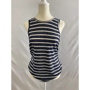 BANANA REPUBLIC Blue/White Strip Tank Top, Gently Used, Size M.